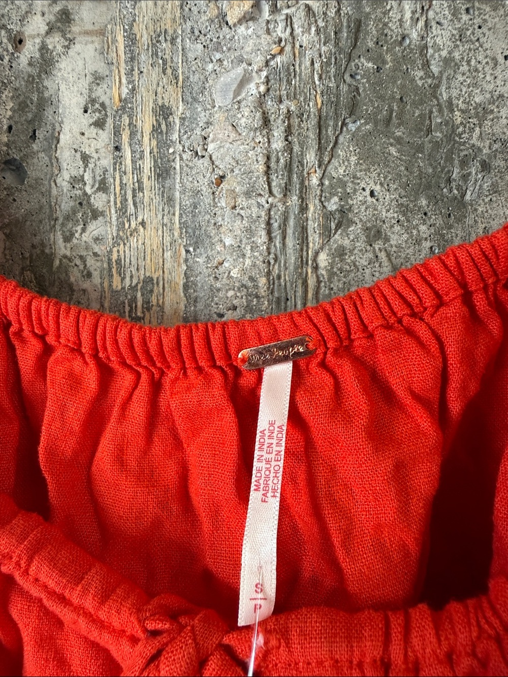 FREE PEOPLE Women's Free-est Rae Mini Dress Size S In Mandarin Red - Picture 5 of 8